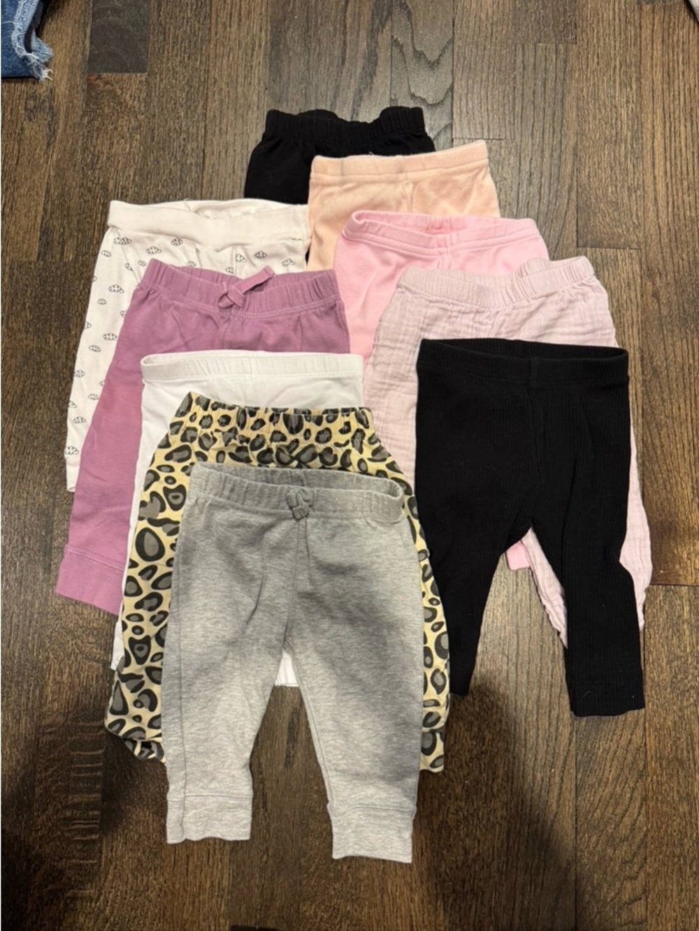 10 pairs of baby pants size 3-6 months